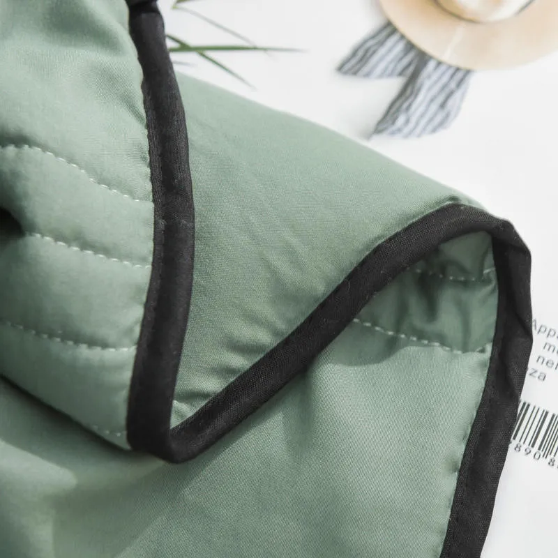 Зеленый короткий стиль хлопок Лето кондиционер прохладное тонкое стеганое одеяло мыть удобные текстильные постельные принадлежности для дома Одеяла
