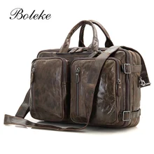 Винтажная Дорожная сумка из натуральной воловьей кожи, Мужской Дорожный рюкзак из натуральной кожи, большой мужской брендовый вещевой мешок, сумка через плечо 7014
