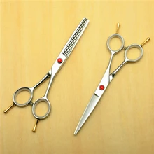 2 шт 1012C 5,5 ''16 см, заказной логотип, серебристые Парикмахерские ножницы 440C, филировочные ножницы, профессиональные человеческие ножницы для волос