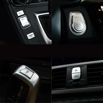 

Car Headlights Warning Light button/ Parking P button/ start stop engine button knob cover For BMW 3 Series F30 F34 F35