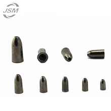 JSM 5 шт./лот высокой плотности и высокой чистоты вольфрамовый сплав рыболовные грузила аксессуары свинцовые грузила пулевидные свинцовые грузики