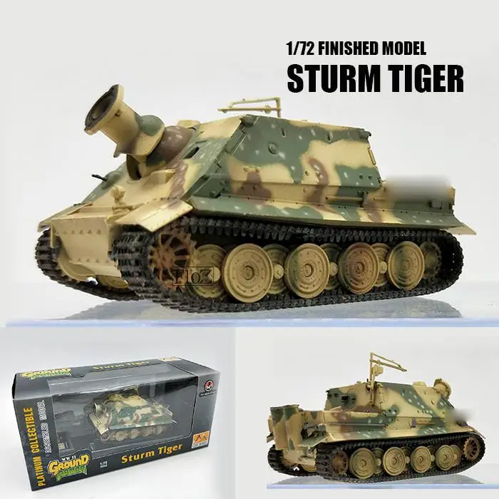 

WWII Sturm Tiger 1002 1/72 tank easy model finished non diecast