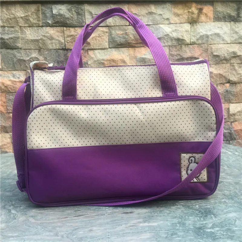 Multifunctional Diaper Bag Fashion Mummy Maternity Nappy Bag Large Capacity Travel Mother Backpack Waterproof For Baby Care 5Pcs (26)