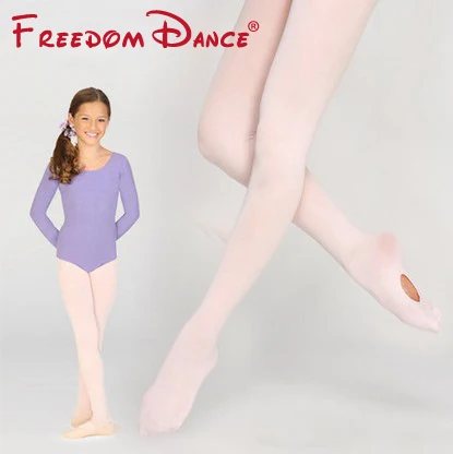 

Children Convertible Tights With Plain Waist And Gusset With Crotch Kids Professional Ballet Sport Dancing Tights Gym Wear Girls