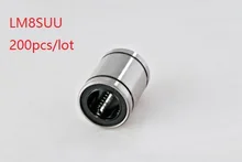 200 teile/los LM8SUU linear ball buchse linear motion lager für cnc teile für 3D drucker teile 8x15 x 17mm