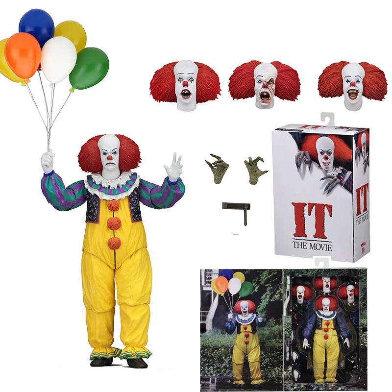 NECA IT Pennywise 1990 Stephen King It Clown Action Figure Collection Model Toys For Halloween Decoration Gift (1)