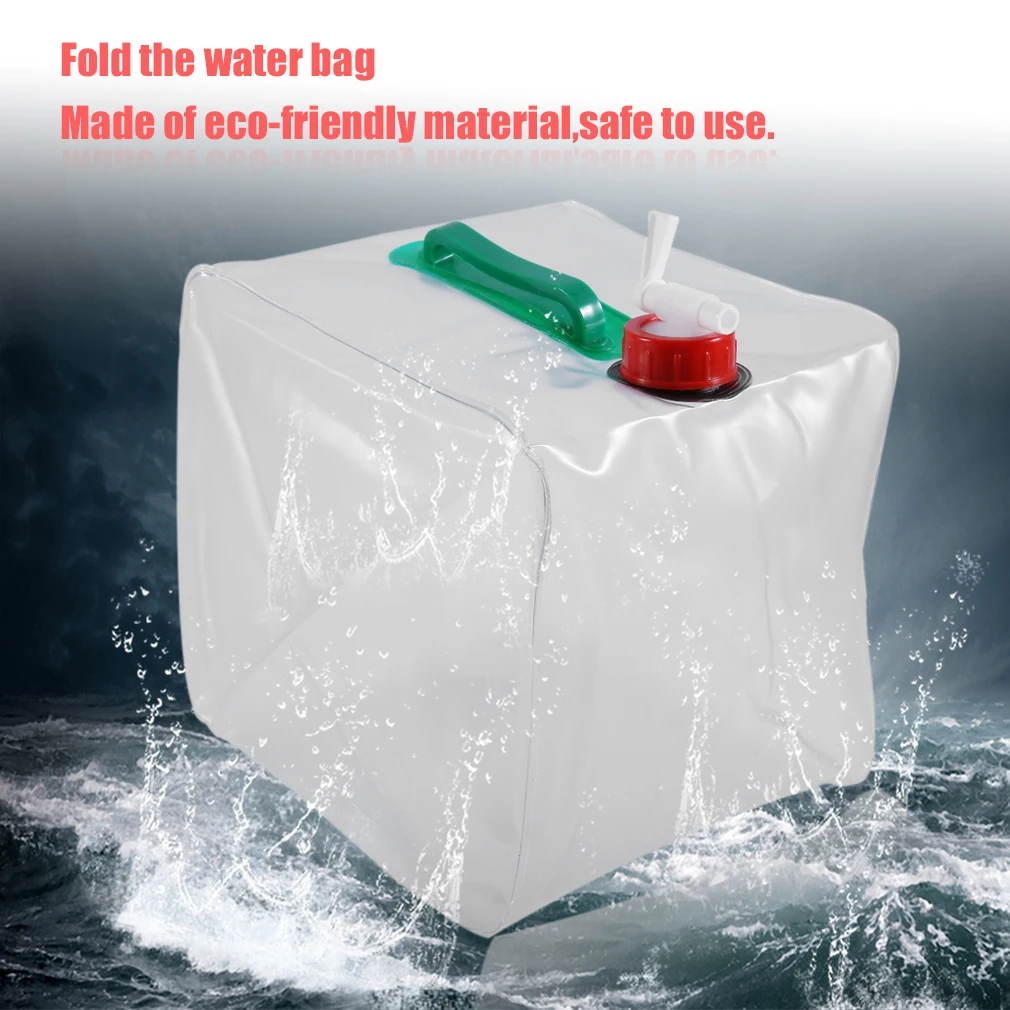 20L Portable Foldable Water Storage Bag PVC Double Handles Super Large
