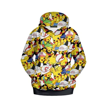 

New Arrivals Women 3D Printer Pokemon Hoodies Sweatshirts Outwear Warm Fall Winter Female Hooded Pullover Tracksuits Clothing