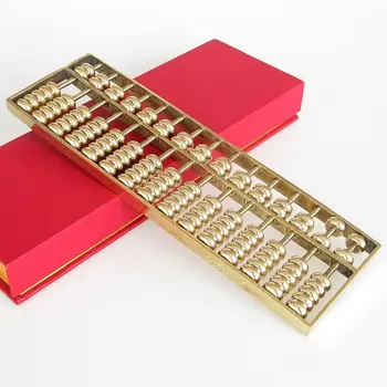 

[] rosewood crafts Feng Shui Zhai Gallery Cai Xing abacus abacus pure brass ornaments 15 stalls