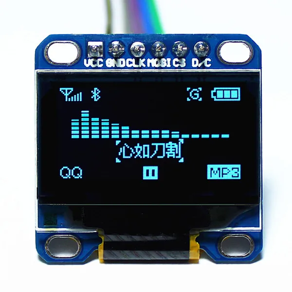 0,96 дюймов, модуль IEC IIC/SPI Oled, белый/синий/желто-синий OLED дисплей 12864/3,3 V-5 V Для Arduino 51 MSP420 STIM32 SCR - Цвет: SPI Blue