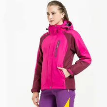 Outdoor sports men and women can remove two sets of warm waterproof waterproof and ventilated mountaineering assault jackets