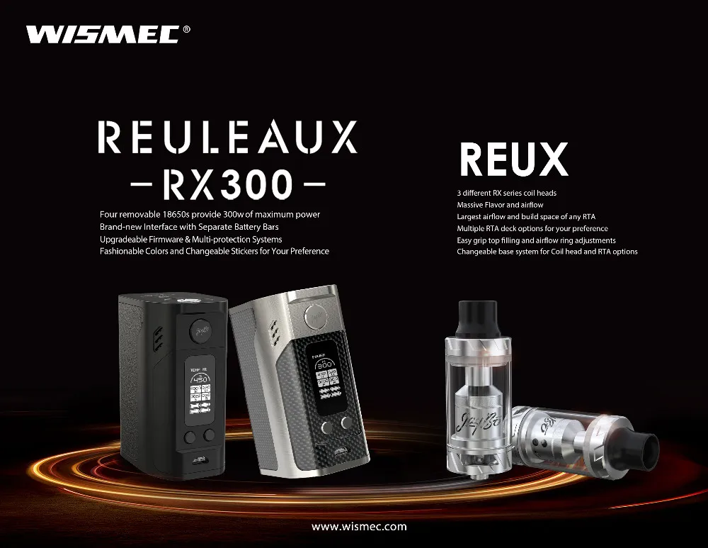 Wismec REUX Tank 6ml E Cigarette Atomizer REUX simple kit and REUX complete kit Vaporizer best matches Releaux RX300 mod 6
