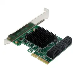 PCI Express PCI-E X4 на 6-портовый SATA III 6 Гбит/с плата расширения контроллера с низкопрофильным кронштейном Non-Raid для HDD SSD