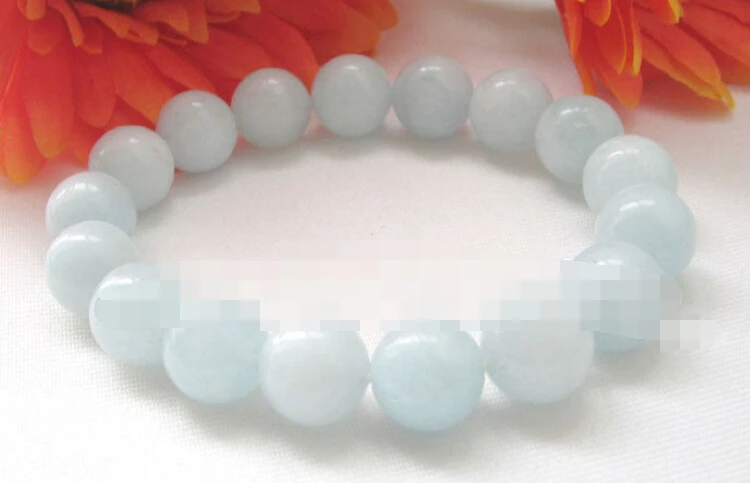 

0754 perfect round aquamarine bracelet
