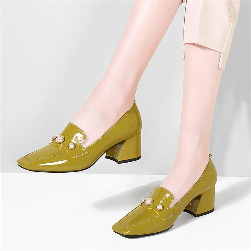 FEDONAS/Новые модные пикантные туфли-лодочки на высоком каблуке, украшенные жемчугом; обувь из натуральной кожи; женские свадебные туфли-лодочки; кожаная обувь
