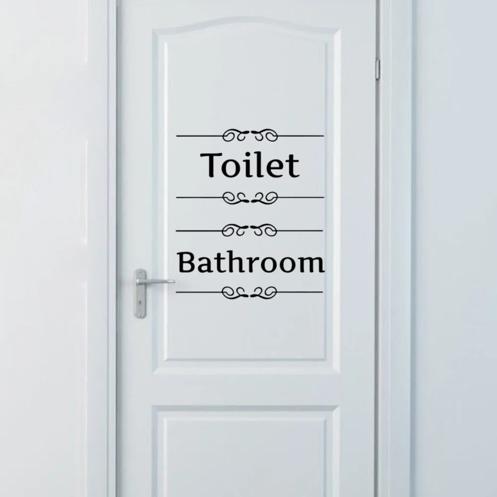 

3115 French wall stickers - Reavable Waterproof Toilet Entrance Sign Sticker for france home restaurant toilette decor