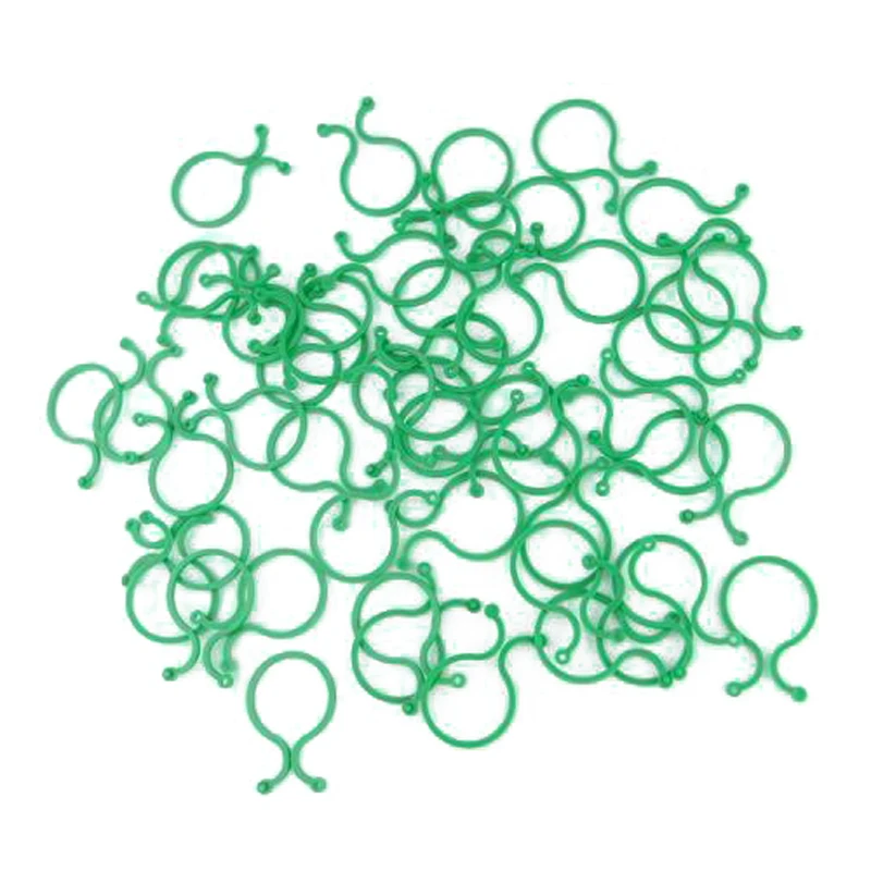 100Pcs Garden Plant Binder Vegetable Support Trellis Twine Clamp Tomato Clips For Greenhouse Supplies