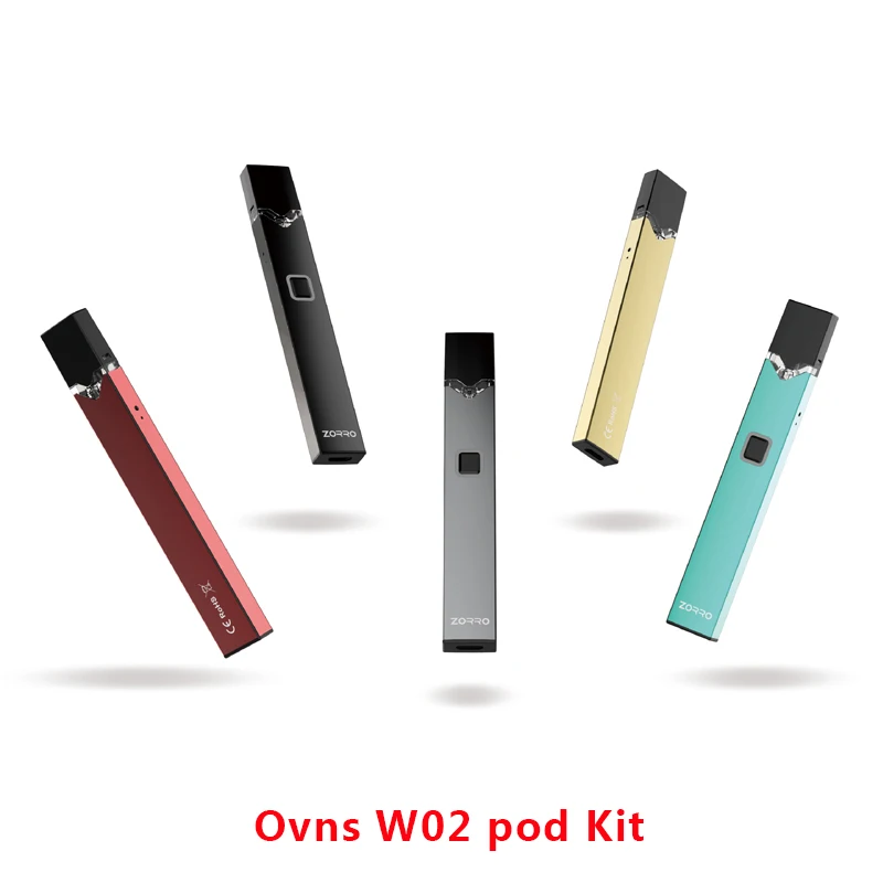 

Electronic Cigarette Ovns W02 Vape Kit 250mAh battery with 0.7ml cartridge organic Cotton Pod Vape for CBD Oil Vape Starter Kit