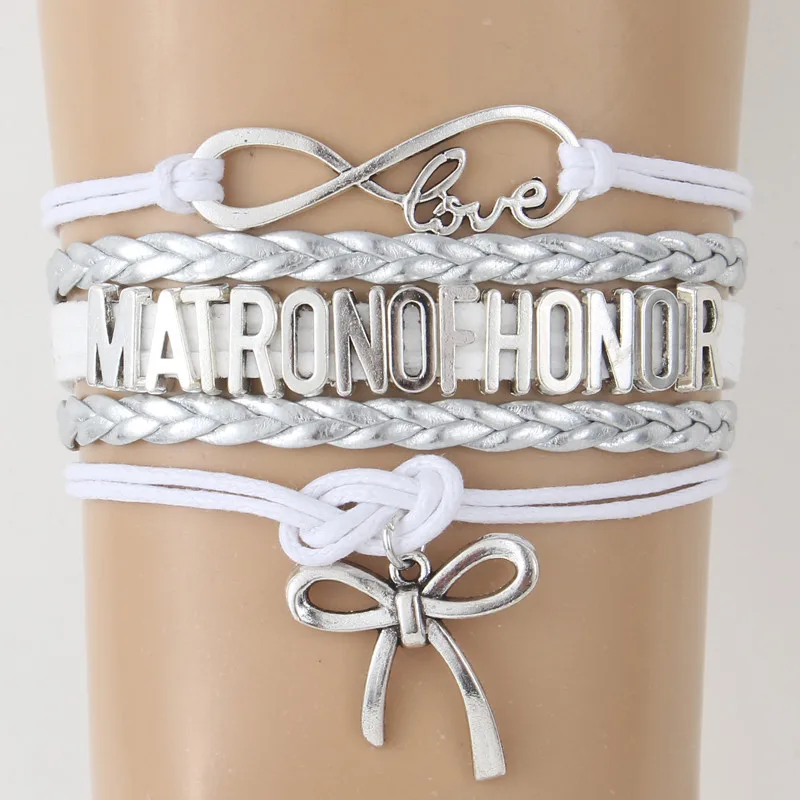 Женский браслет с бантом Infinity Love MATRON OF HONOR 6 цветов шт./лот | Украшения и аксессуары