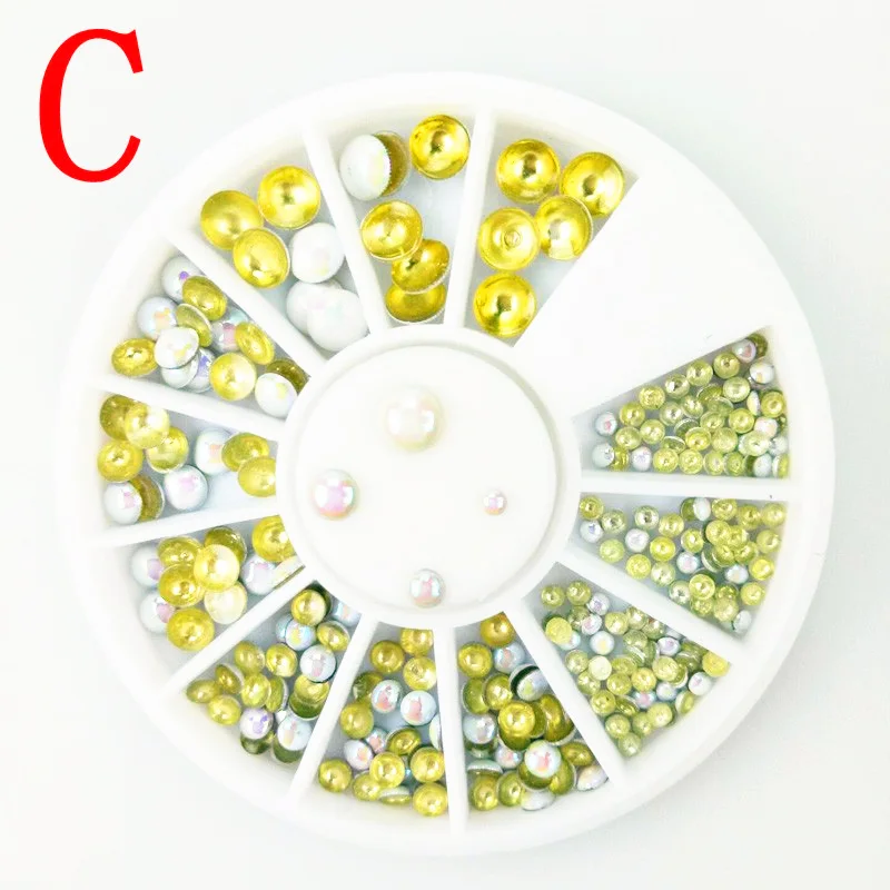 9 видов 3d украшения для дизайна ногтей Акриловые Алмазные формы стразы аксессуары для дизайна ногтей - Цвет: C