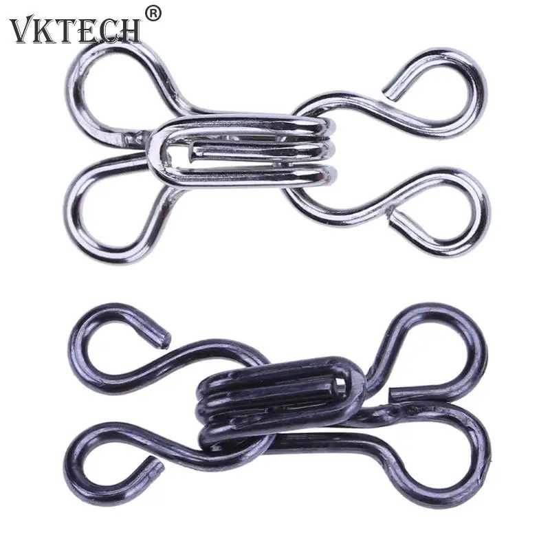 

100pair Metal Buckle Button Collar Invisible Bra Buckle DIY Sewing Accessories for Garment