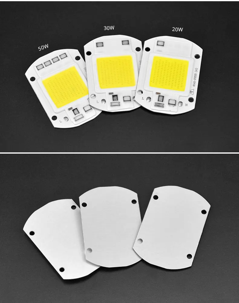 AIMENGTE COB светодиодный светильник 20 Вт 30 Вт 50 Вт 100 Вт Встроенный светодиодный чип для DIY светодиодный прожектор 30 В-36 в 220 В-240 В высокомощный светодиодный светильник