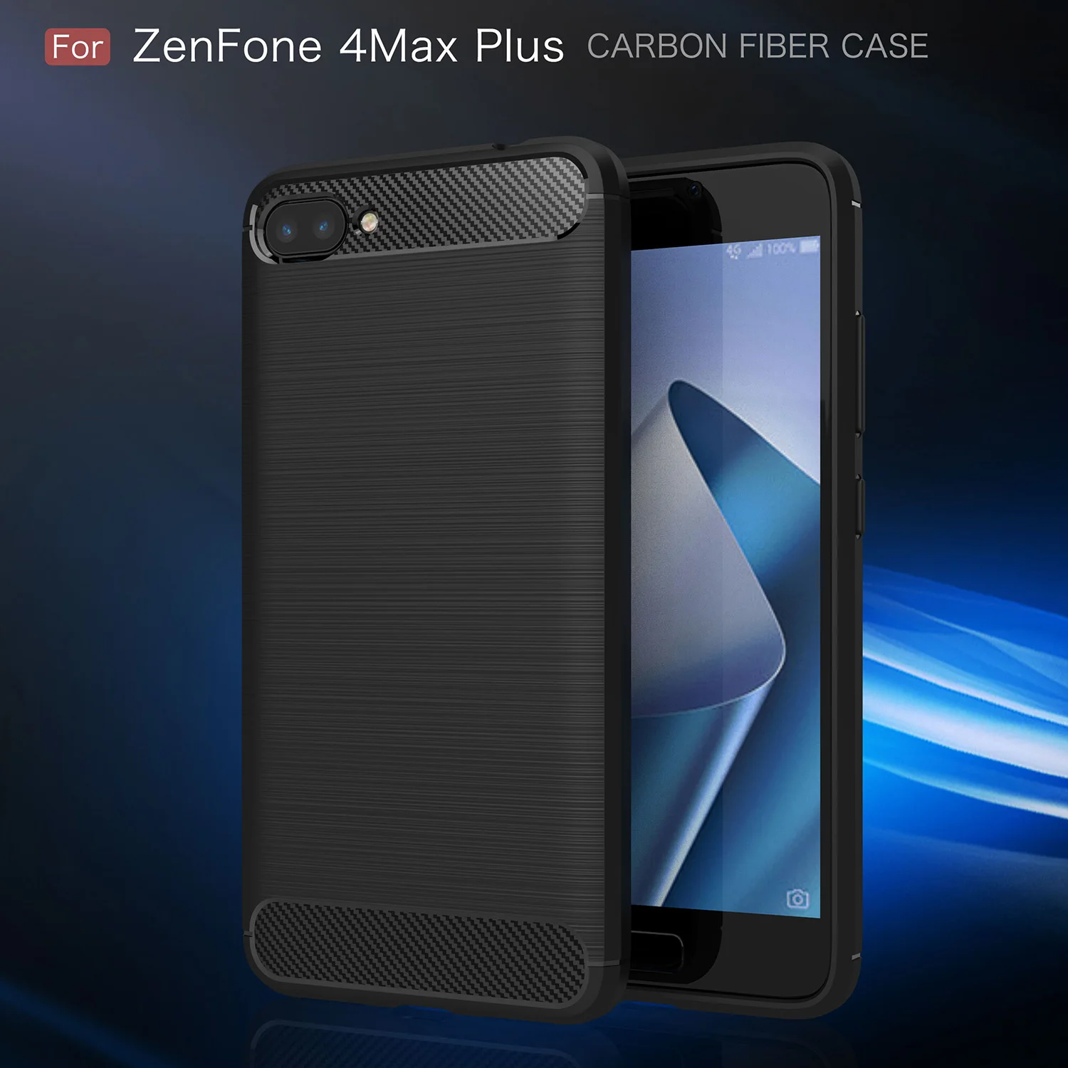 Роскошный чехол из углеродного волокна для ASUS Zenfone 4 Max Plus ZC554KL Мягкая силиконовая