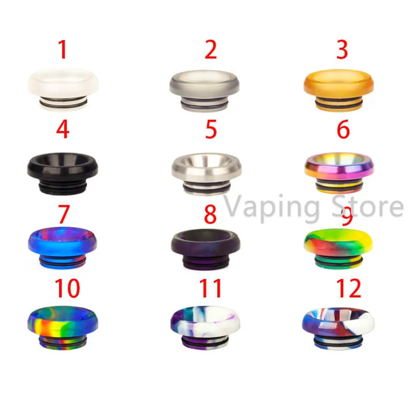 

810 Resin Low Profile Drip Tip Wide Bore Short Mouthpiece For Eleaf Ello POP Tank/Uforce T1 T2