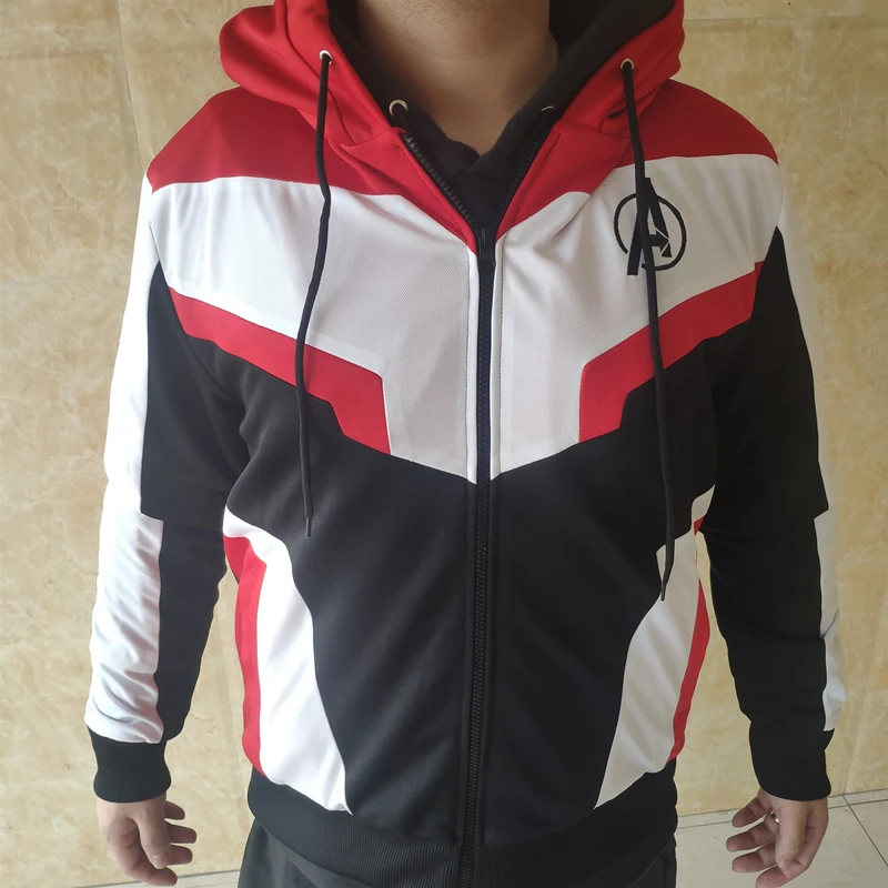 Avengers Endgame Quantum Realm Sweatshirt Jacket Advanced Tech Embroidery Hoodie Cosplay Costumes