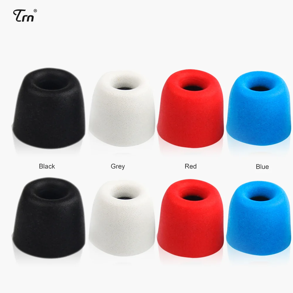 4Pairs/Lot TRN 4.5 5mm Memory Foam Ear Tips Noise Isolating Eartips