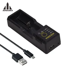ADEASKA светодиодный дисплей интеллектуальное USB умное зарядное устройство для Ni-MH/li-ion 18650 26650 AA