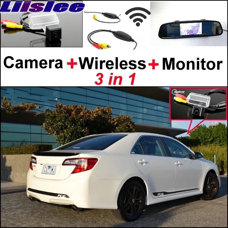 

Liislee 3 in1 Special Rear View Camera + Wireless Receiver + Mirror Monitor Easy Back Up Parking System For TOYOTA Camry XV50