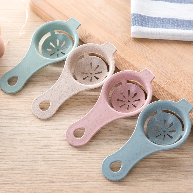 Eco Friendly Wheat Straw Egg Separator Cute Plastic Egg White Yolk Divider Holder Practical Egg Tools Kitchen Cooking Gadgets (6)