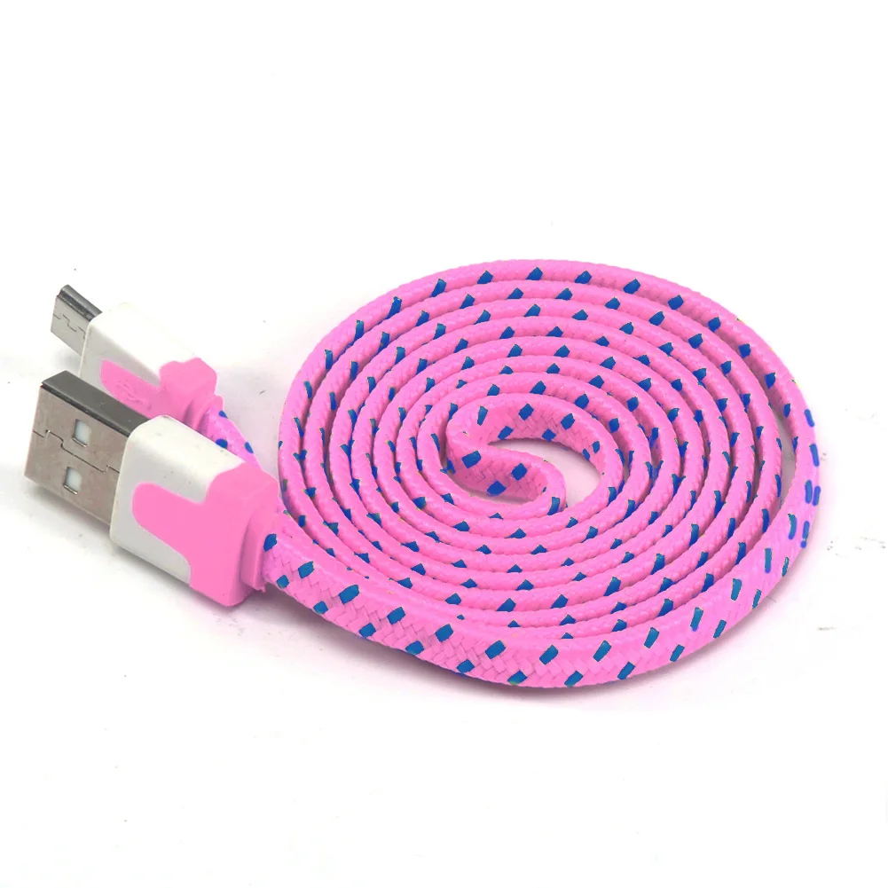

1m/2m/3.0m Colorful V8 Connector 3FT Rope Micro USB Fast Charge Charging Sync Data Cable for Huawei Xiaomi Android