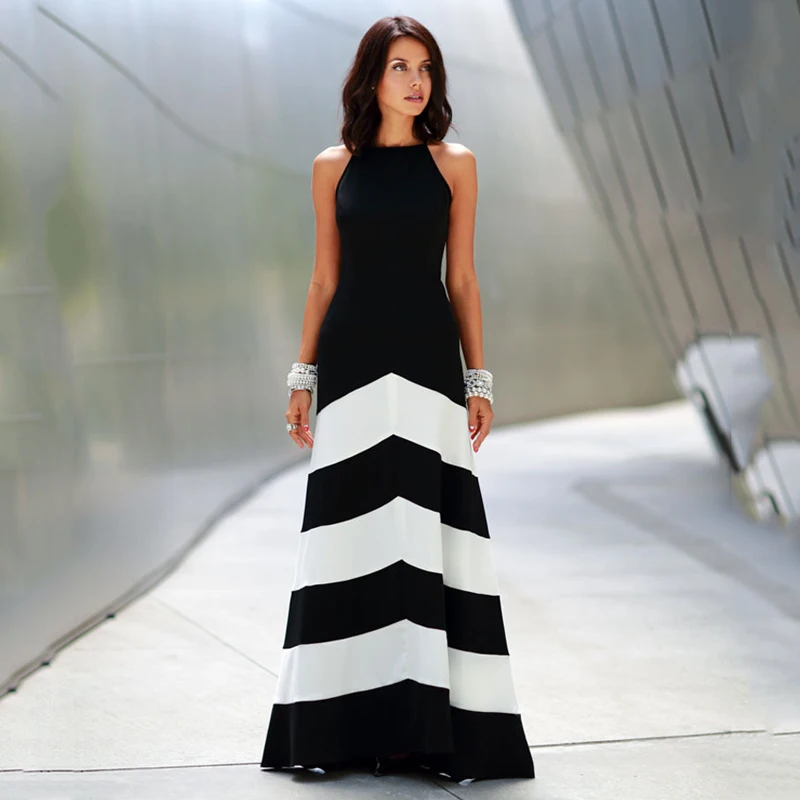 

2018 Sexy Long Dress Women's Clothing Vestidos de festa Summer New Ladies Sleeveless Slim Tank Maxi Floor-Length 6007_028