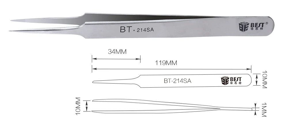 BST-212SA/214SA/213SA/215SA/211 S Набор пинцетов из нержавеющей стали, электронные щипцы, многофункциональные инструменты, ручной инструмент