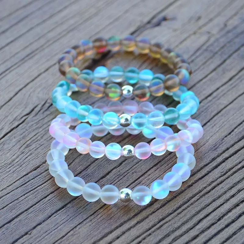 Custom Personalized Mermaid Glass Beaded Bracelets