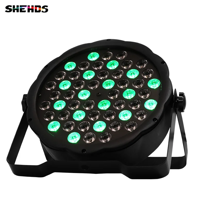 

SHEHDS Hot Sales LED Flat Par 54x3W Lighting Strobe DMX512 Controller Party Dj Disco Bar Strobe Dimming Effect Projector