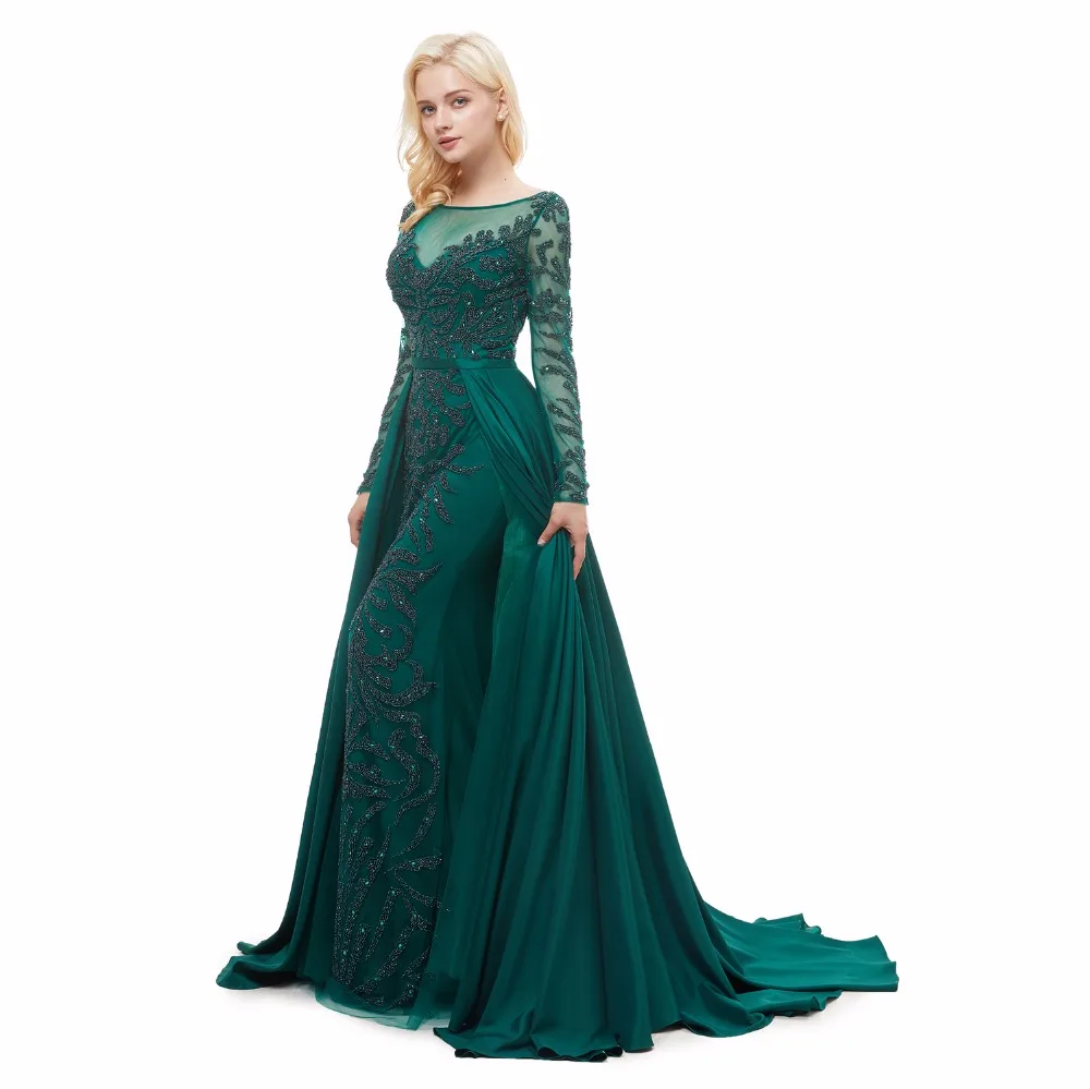 Женское платье с длинным рукавом Forevergracedress зеленое винтажное вечернее большого