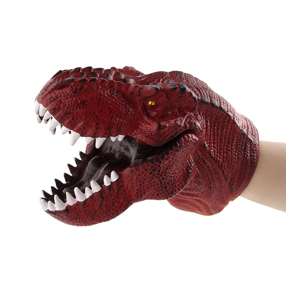 

Biology Dinosaur Hand Puppets Role Play Realistic Tyrannosaurus Rex Head Gloves Soft Toy Dinosaurios Biology Farm Animals Toys