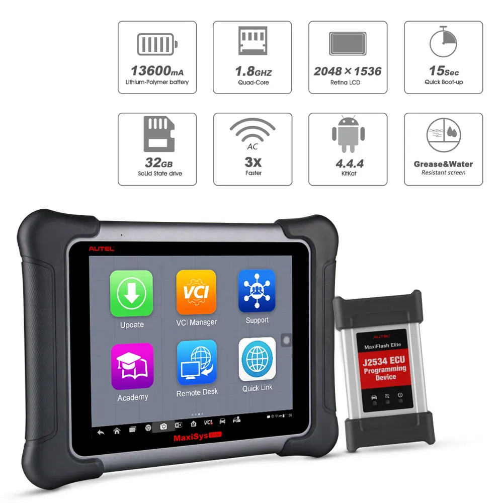Autel MaxiSys Elite OBD2 Bluetooth автомобильный диагностический инструмент сканеры лучше