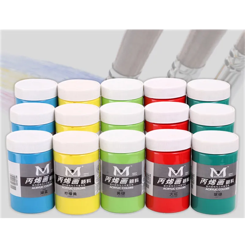 1 Pieces of 300ml Professional Acrylic Painting Pigments Hand Painted