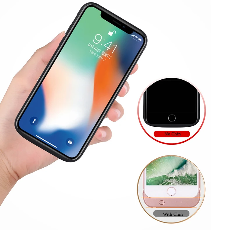 6000 мАч батарея чехол для iPhone XS Max резиновая внешний Капа Smart Зарядное устройство