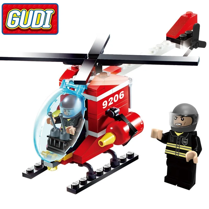 Aliexpress.com : Buy GUDI Fire Helicopter Building Blocks