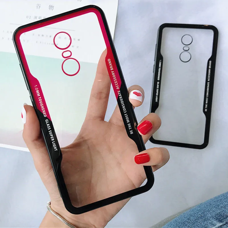

Clear Acrylic Full Protective Case For Xiaomi Mi 9 SE 8 Lite F1 Max 3 5X 6X Redmi Note 7 6 5 Pro 5A 4X S2 Shockproof Back Cover