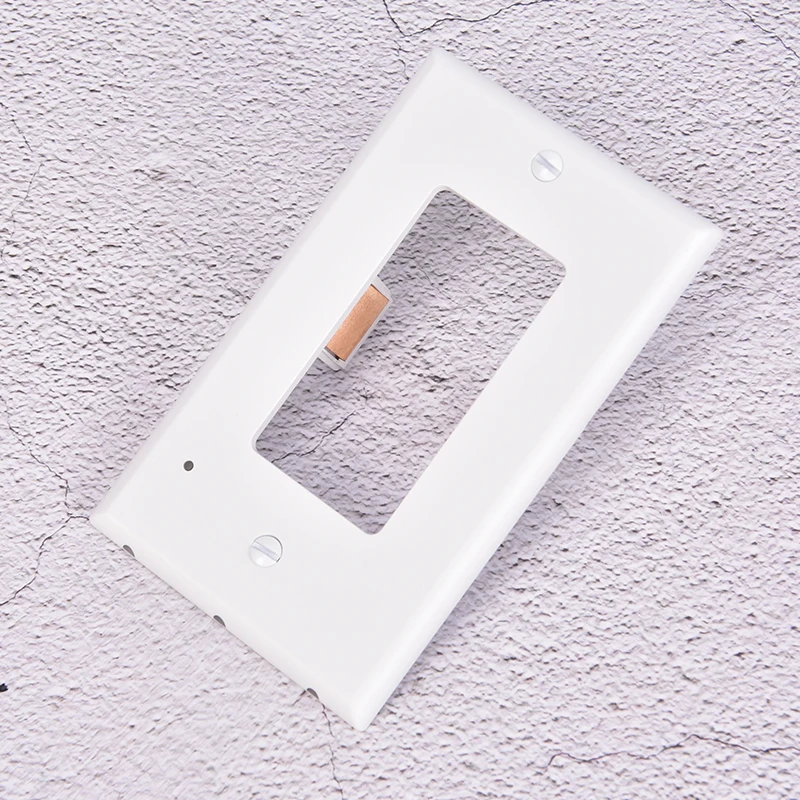 

US Plug Single Hole Wall Outlet Cover Plate Plug Cover With LED Lights Panel Night Light Hallway Bathroom