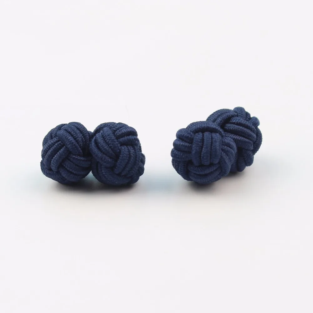 Mens Cuff Links Fashion Men's Shirt Cufflinks Trade Mixed Solid Colors DIY Braided Wire Buckle Cuff Link - 2