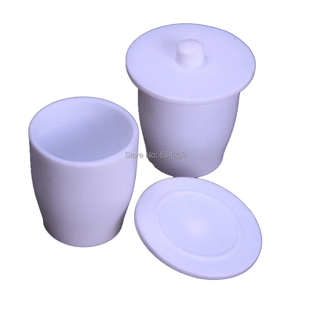 

100ml PTFE Crucible with Cover Lid Teflon Laboratory Crucible for Chemistry Experiment