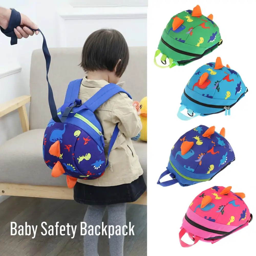 

Cute Dinosaur Baby Safety Harness Backpack Toddler Anti-lost Bag Children comfortable Schoolbag toddler anti lost wrist link