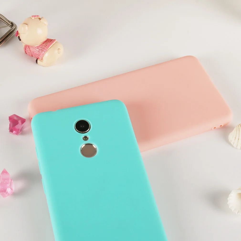 Чехол для Xiaomi Redmi 5 Plus Силиконовый ТПУ карамельного цвета чехол телефона матовая